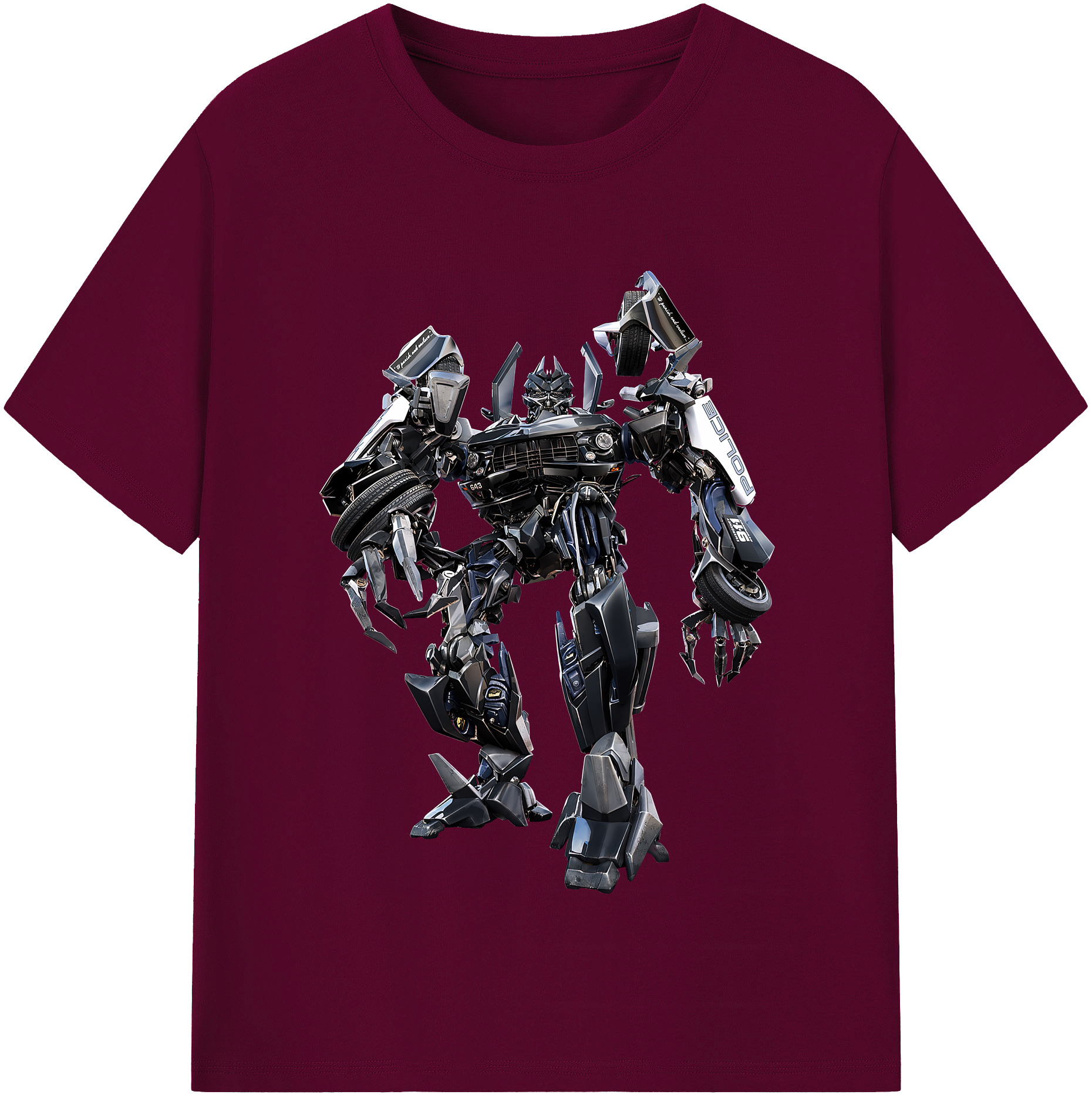 （画像用） Transformers トランスフォーマー レディースカジュアルプリントTシャツ（綿100％）